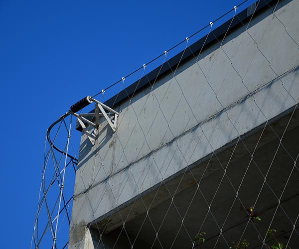 Bird netting applied to balcony in Pitt Meadows apartment
